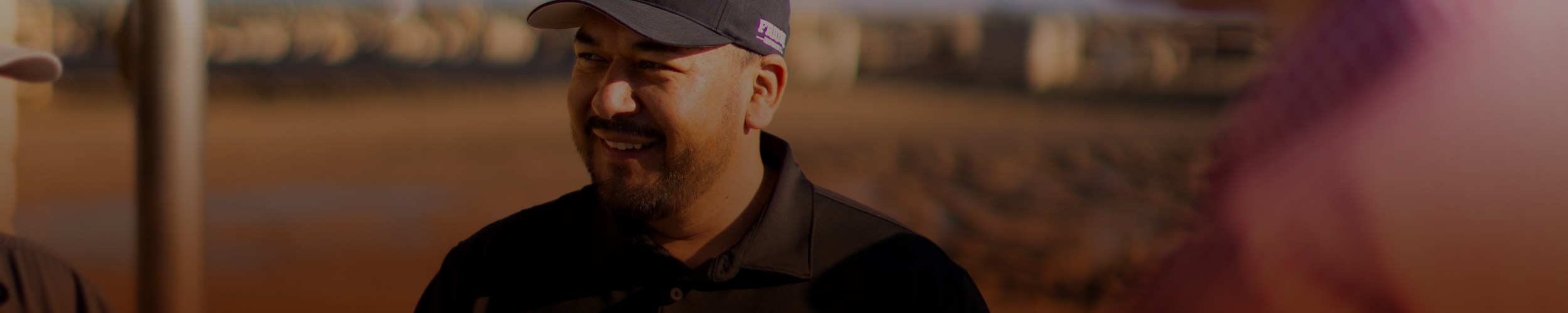 Male Friona employee in feedyard